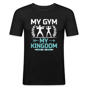 Professeur d’éducation physique Professeurs d’éducation physique École Spor - T-shirt près du corps Homme - noir - Devant - Nik (191cm)