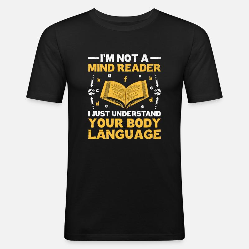 Fremdsprachenlehrer Schule Sprachlehrer - Männer Slim Fit T-Shirt - Schwarz