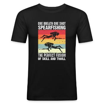 Spearfishing Spearfishing Spearfishing Spearfishing - Men's Slim Fit T-Shirt - black - Front - Nik (191cm)