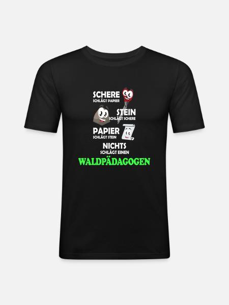 Waldpädagogik Erlebnispädagoge - Männer Slim Fit T-Shirt - Schwarz