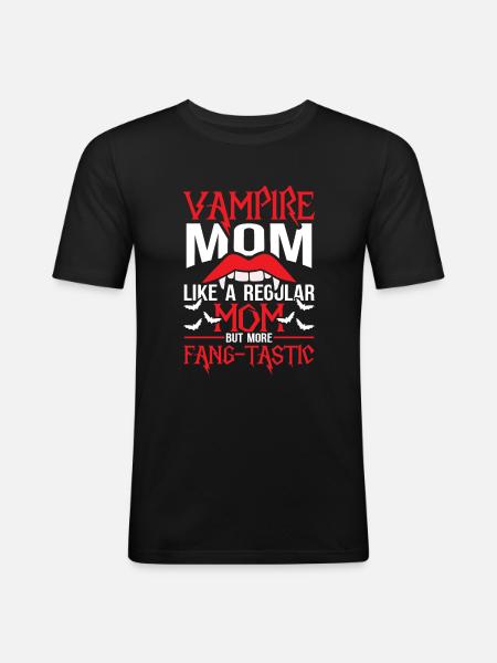 Vampire Mama Halloween - Men's Slim Fit T-Shirt - black