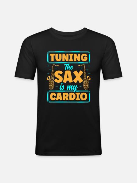 Saxophone Saxophonist - Men's Slim Fit T-Shirt - black