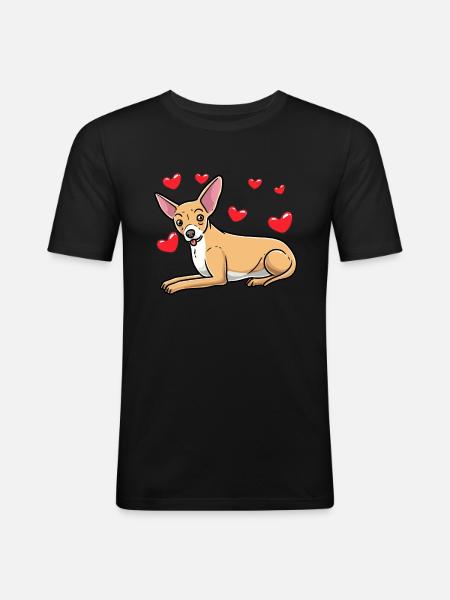 Chiweenie Chien - T-shirt près du corps Homme - noir