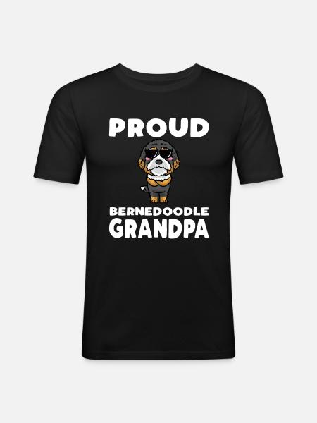 Bernedoodle Dog - Men's Slim Fit T-Shirt - black
