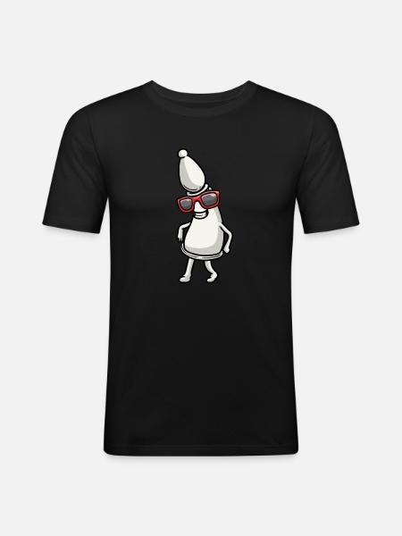 Pièces d’échecs dansantes Joueurs d’échecs - T-shirt près du corps Homme - noir