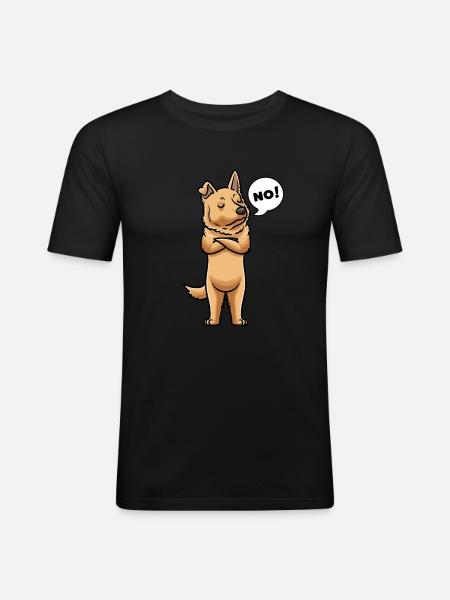 Perro Pastor Vasco Hund Baskisk Hyrdehund - Herre Slim Fit T-Shirt - sort