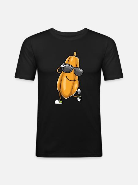 Papaya Dancing - Men's Slim Fit T-Shirt - black