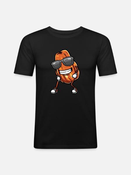 Dates Fruit Dancing - Men's Slim Fit T-Shirt - black