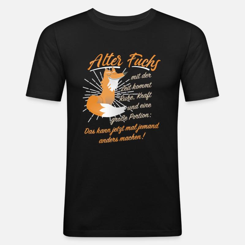 Old fox gift idea - Men's Slim Fit T-Shirt - black