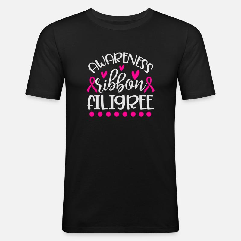 Boucle de sensibilisation - T-shirt près du corps Homme - noir