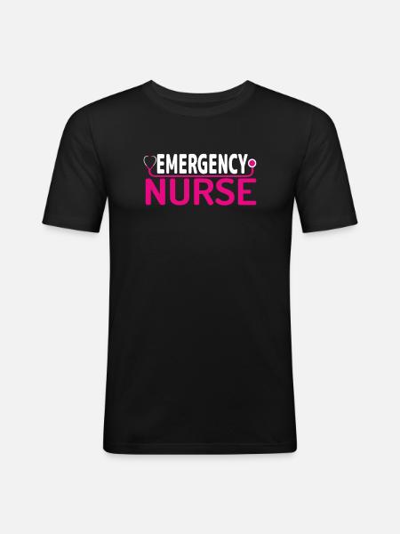 Emergency Nurse - Men's Slim Fit T-Shirt - black