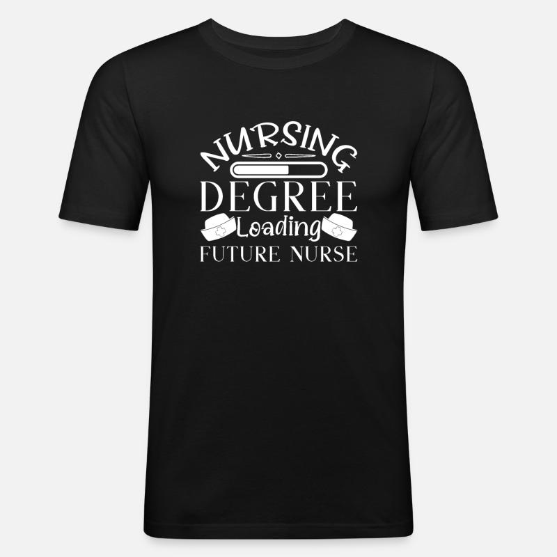 NURSE Degree loading - Men's Slim Fit T-Shirt - black