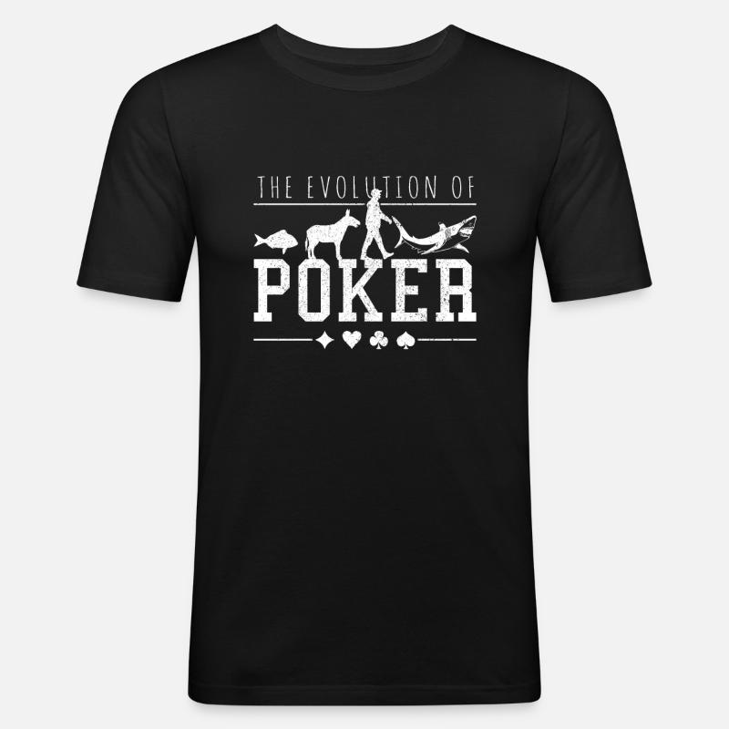 Poker Evolution - Männer Slim Fit T-Shirt - Schwarz