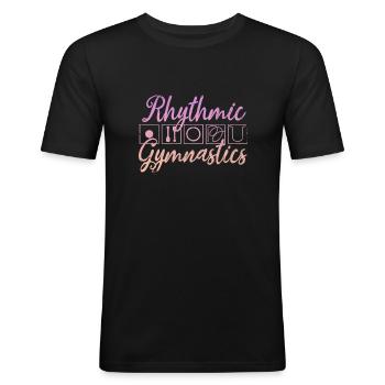 Rhythmic gymnastics gift - Men's Slim Fit T-Shirt - black - Front - Nik (191cm)