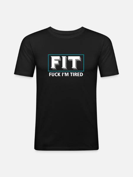 Tired - Men's Slim Fit T-Shirt - black