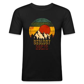 Geology - Men's Slim Fit T-Shirt - black - Front - Nik (191cm)