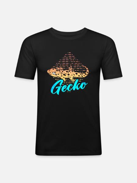 Gecko - Men's Slim Fit T-Shirt - black