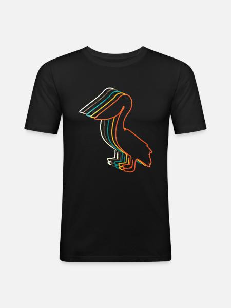 Pélican - T-shirt près du corps Homme - noir