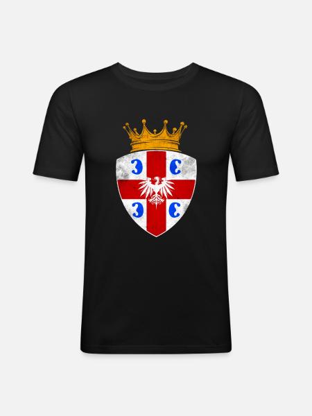 Armoiries de la Serbie - T-shirt près du corps Homme - noir