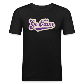 Go Team - Men's Slim Fit T-Shirt - black - Front - Nik (191cm)