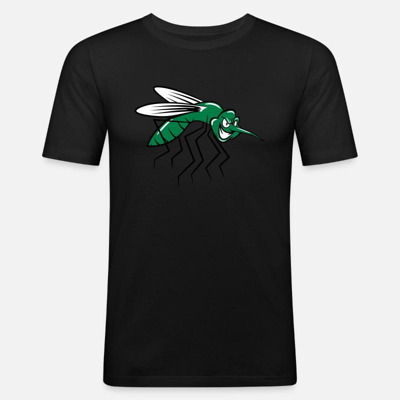 Mücke witzig comic - Männer Slim Fit T-Shirt - Schwarz