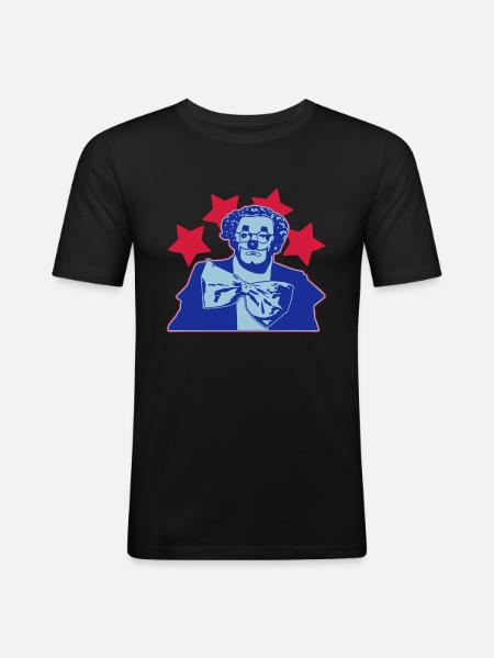 coluche - T-shirt près du corps Homme - noir