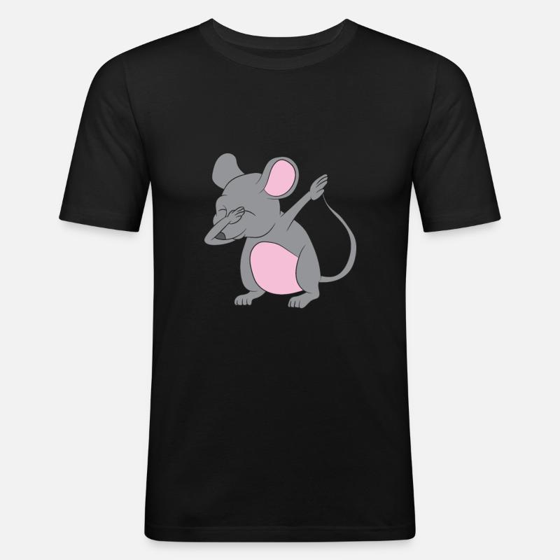 Dabbing rat / mouse - Men's Slim Fit T-Shirt - black