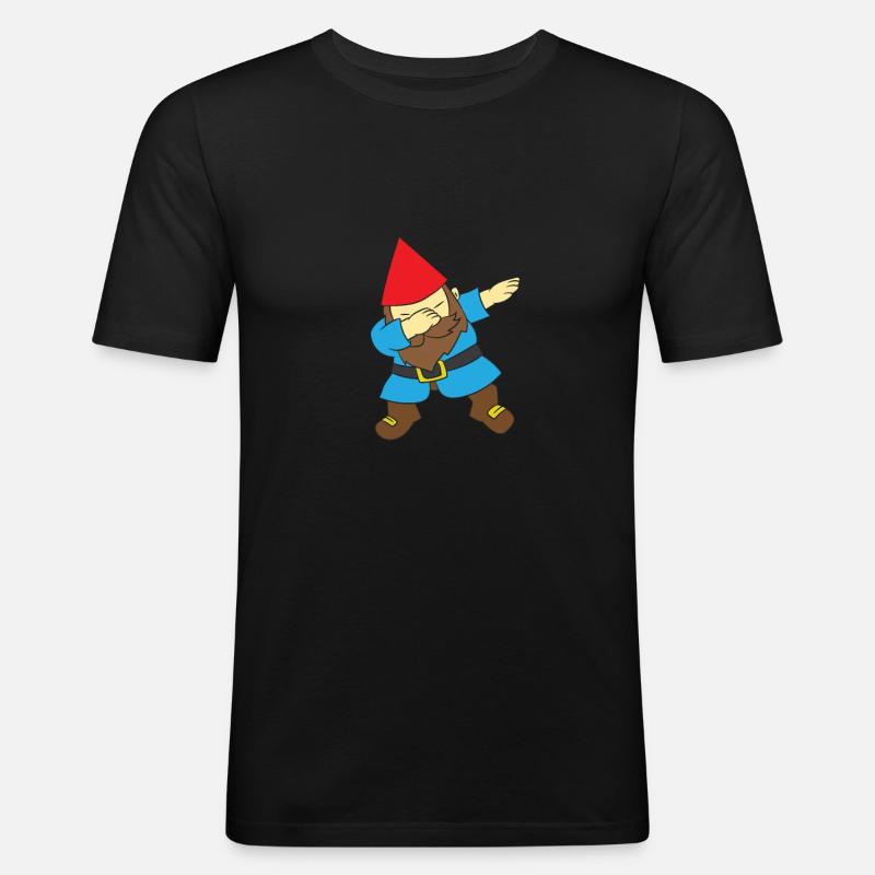 Gartenzwerg - Dab, dabbing, dabben, tanzen - Männer Slim Fit T-Shirt - Schwarz