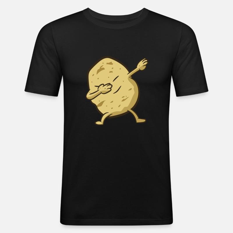 Patate - DAB, dabbing, tamponner, danser - T-shirt près du corps Homme - noir