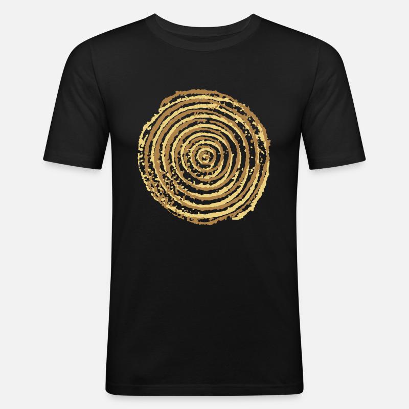 Spirale - Männer Slim Fit T-Shirt - Schwarz