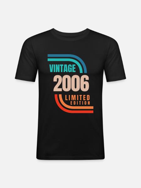 Édition limitée Millésime 2006 - T-shirt près du corps Homme - noir