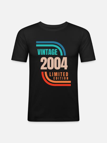 Édition limitée Millésime 2004 - T-shirt près du corps Homme - noir