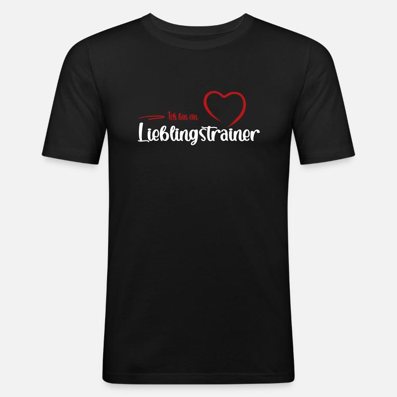 Ich bin ein Lieblingstrainer - Männer Slim Fit T-Shirt - Schwarz
