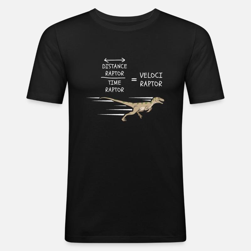 Équation de Velociraptor - T-shirt près du corps Homme - noir