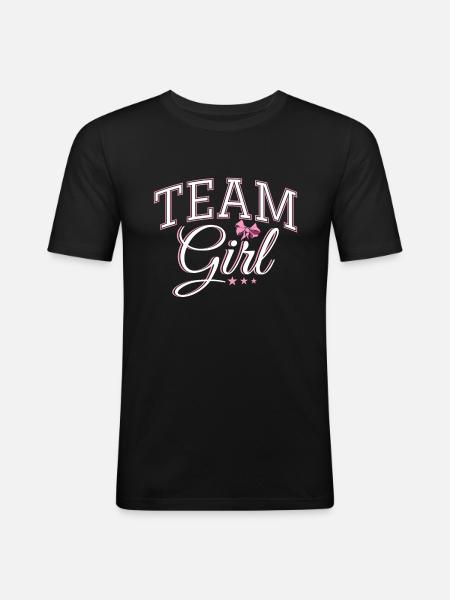 Team Girl - T-shirt près du corps Homme - noir
