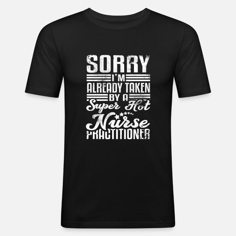 Ich bin schon vergeben - Männer Slim Fit T-Shirt - Schwarz