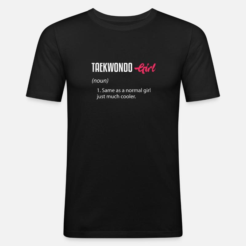 Taekwondo-Mädchen-Definition - Männer Slim Fit T-Shirt - Schwarz