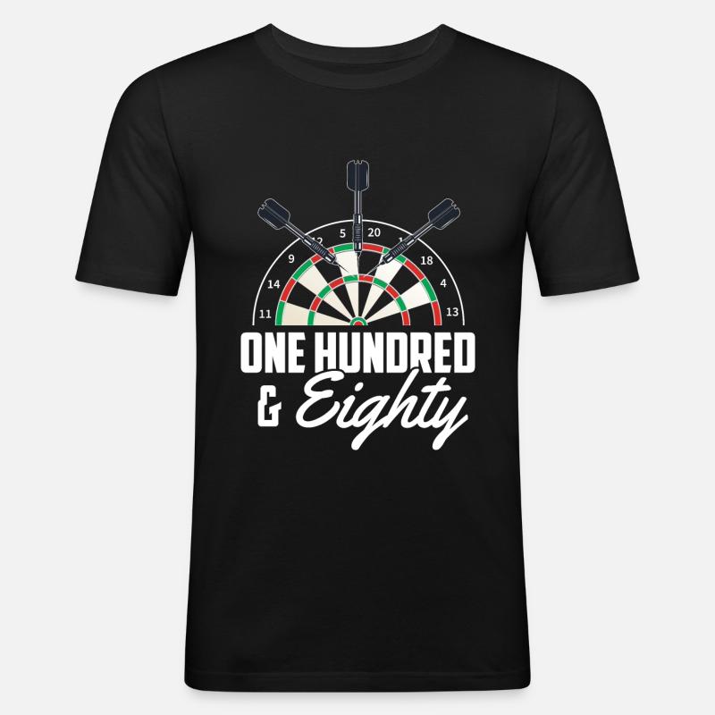Dart - Männer Slim Fit T-Shirt - Schwarz