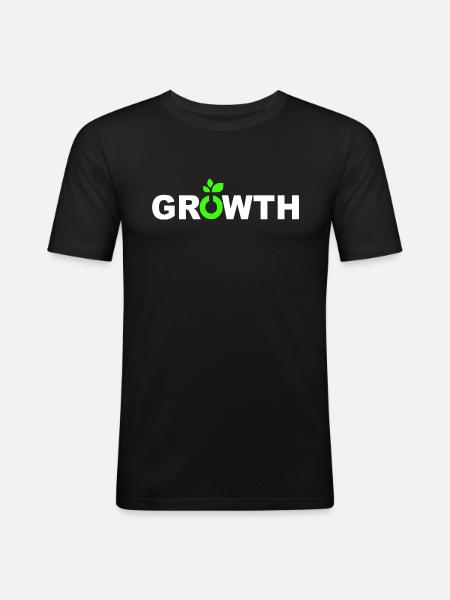 Croissance - Wachstum - T-shirt près du corps Homme - noir