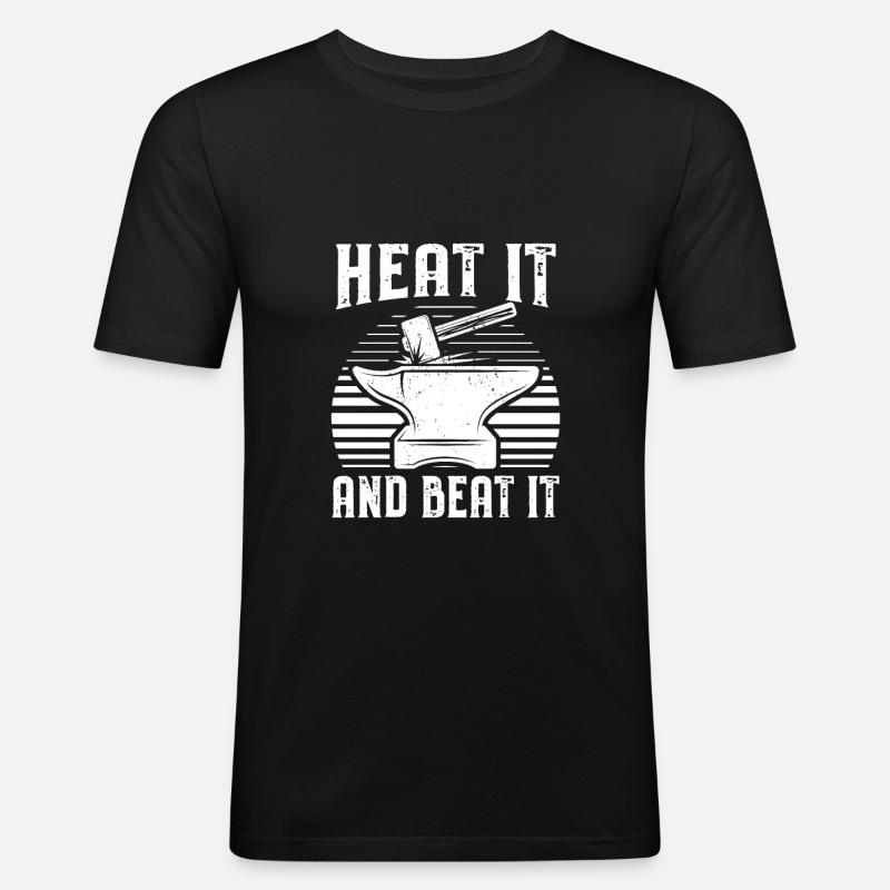Schmieden - Männer Slim Fit T-Shirt - Schwarz
