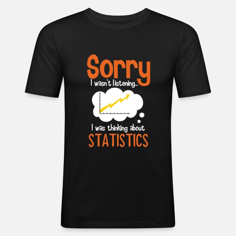 Thinking about statistics - Men's Slim Fit T-Shirt - black
