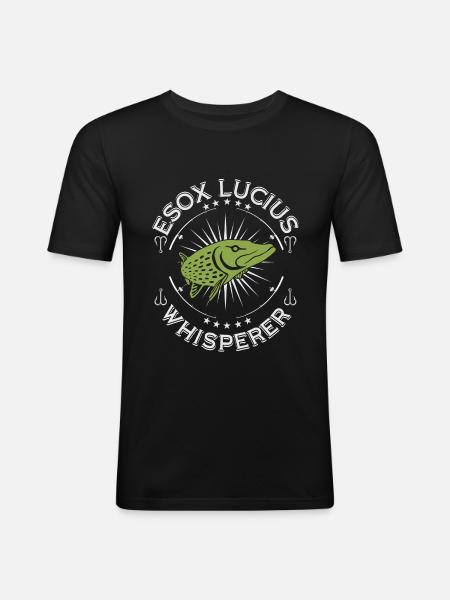 Esox Lucius Fishing - Men's Slim Fit T-Shirt - black