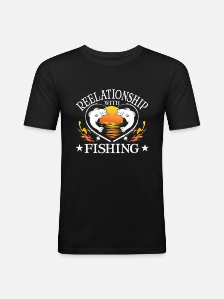 Forellen fischen - Männer Slim Fit T-Shirt - Schwarz