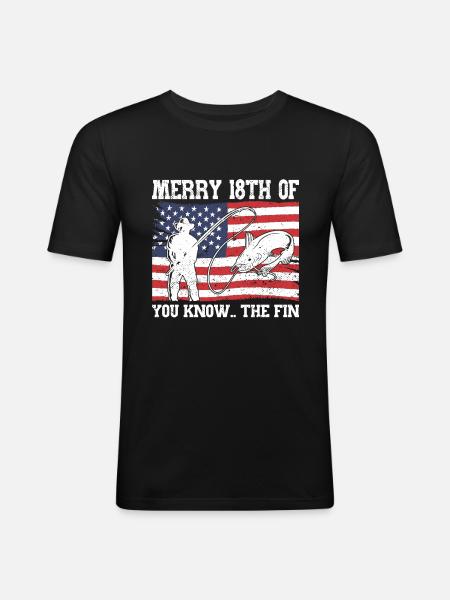 Joyeux 18e Biden - T-shirt près du corps Homme - noir