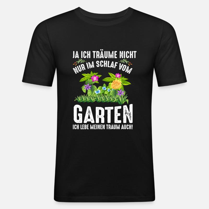 Garten - Männer Slim Fit T-Shirt - Schwarz