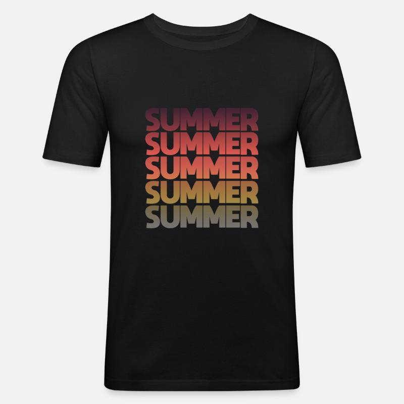 Summer Sommer - Männer Slim Fit T-Shirt - Schwarz