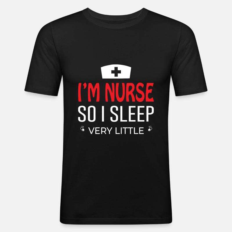 Krankenschwester Krankenpfeger - Männer Slim Fit T-Shirt - Schwarz