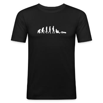 Robot tondeuse à gazon Evolution robot jardinier - T-shirt près du corps Homme - noir - Devant - Nik (191cm)