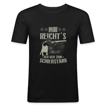 Schützenverein Schrotflinte - Geh Zum Schießstand - Männer Slim Fit T-Shirt - Schwarz - Vorne - Nik (191cm)