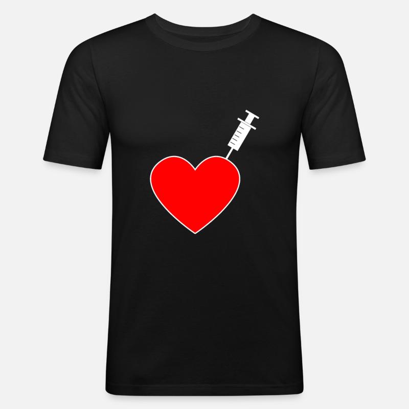 Impfung - Ich bin geimpft - Männer Slim Fit T-Shirt - Schwarz